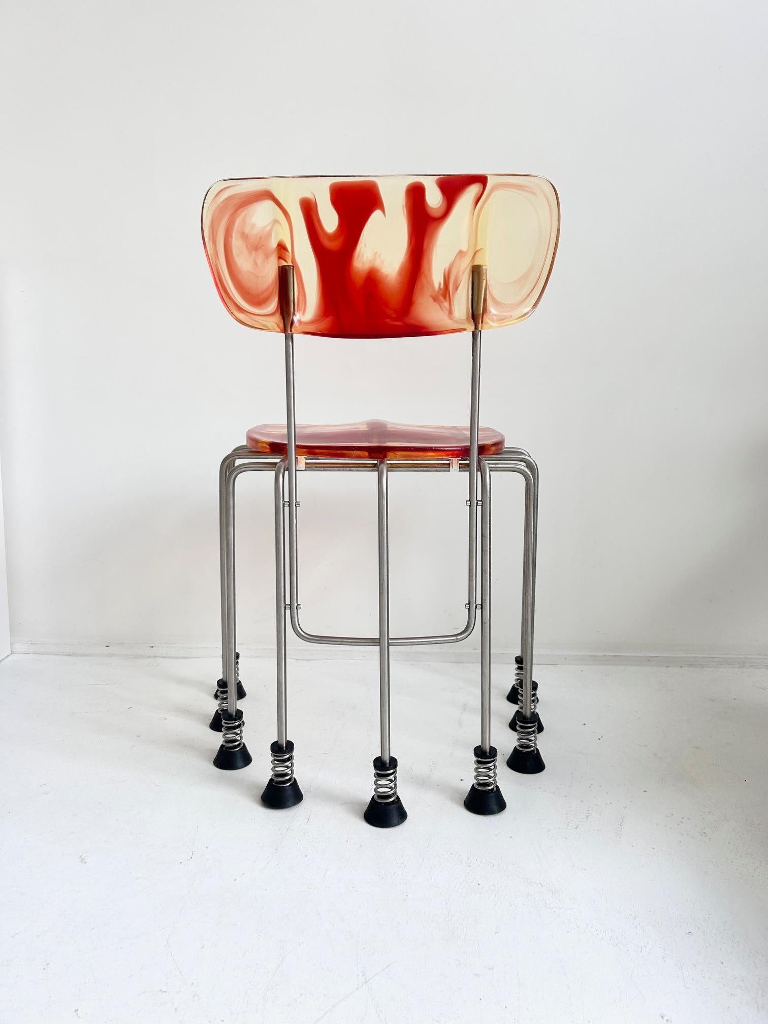 Resin Broadway 9 legs chair by Gaetano Pesce for Bernini, 1993 For Sale