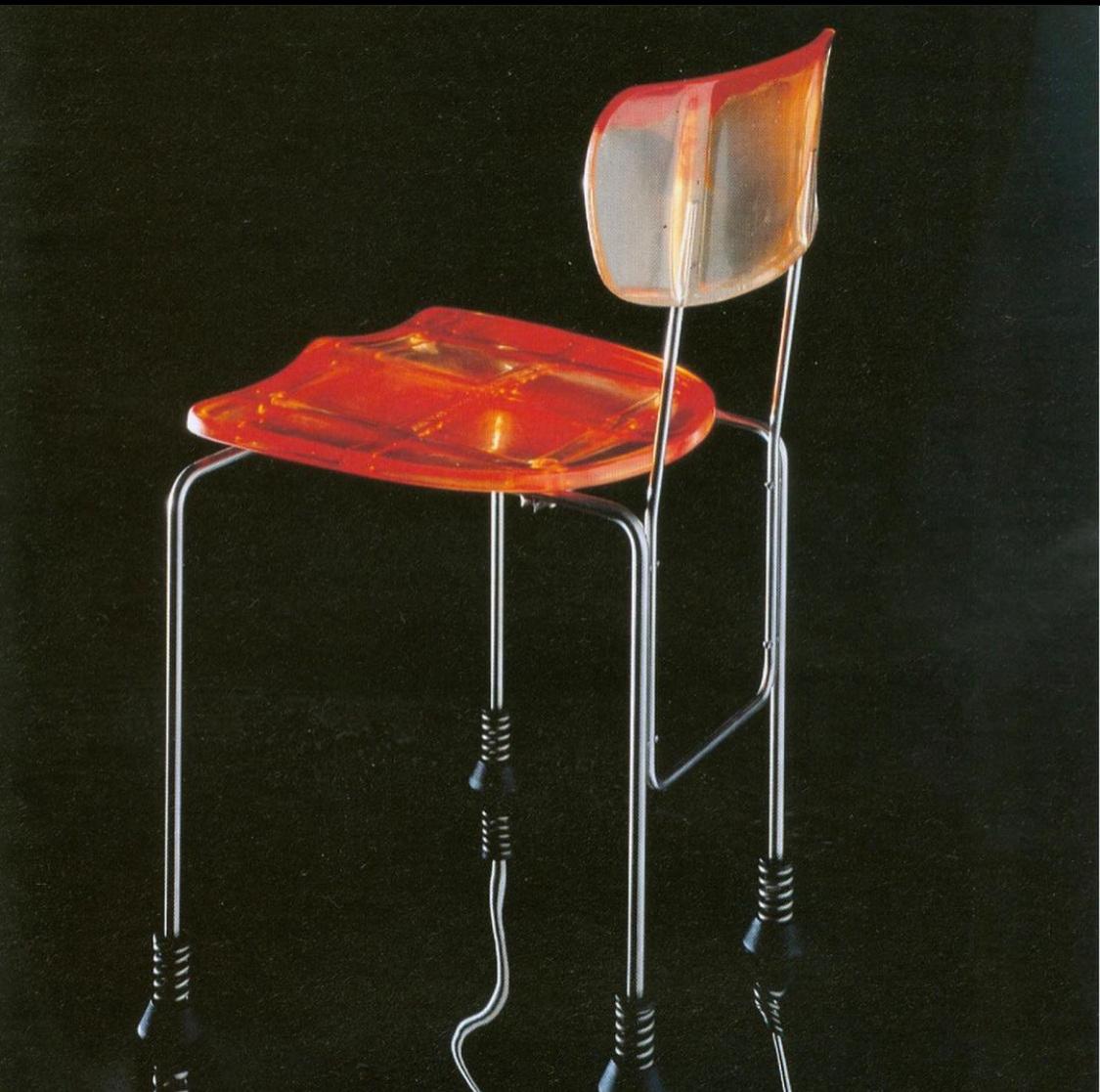 Broadway Chair by Gaetano Pesce for Bernini, Hand-Cast Resin, Post Modern Art In Good Condition In Brooklyn, NY