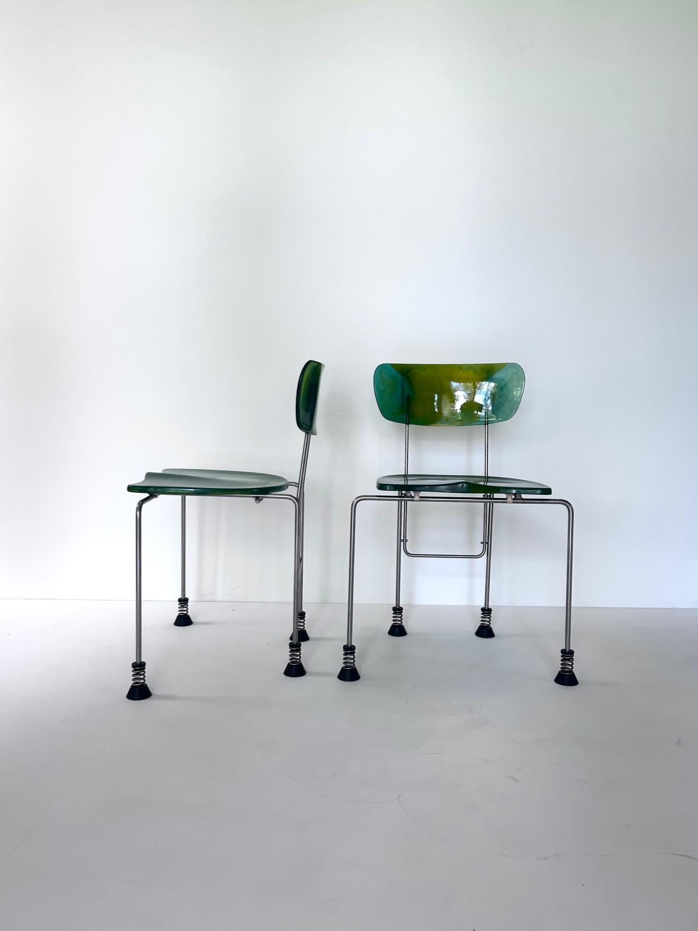 Broadway-Stuhl, Gaetano Pesce, Bernini, 2er-Set, 1993 im Angebot 1
