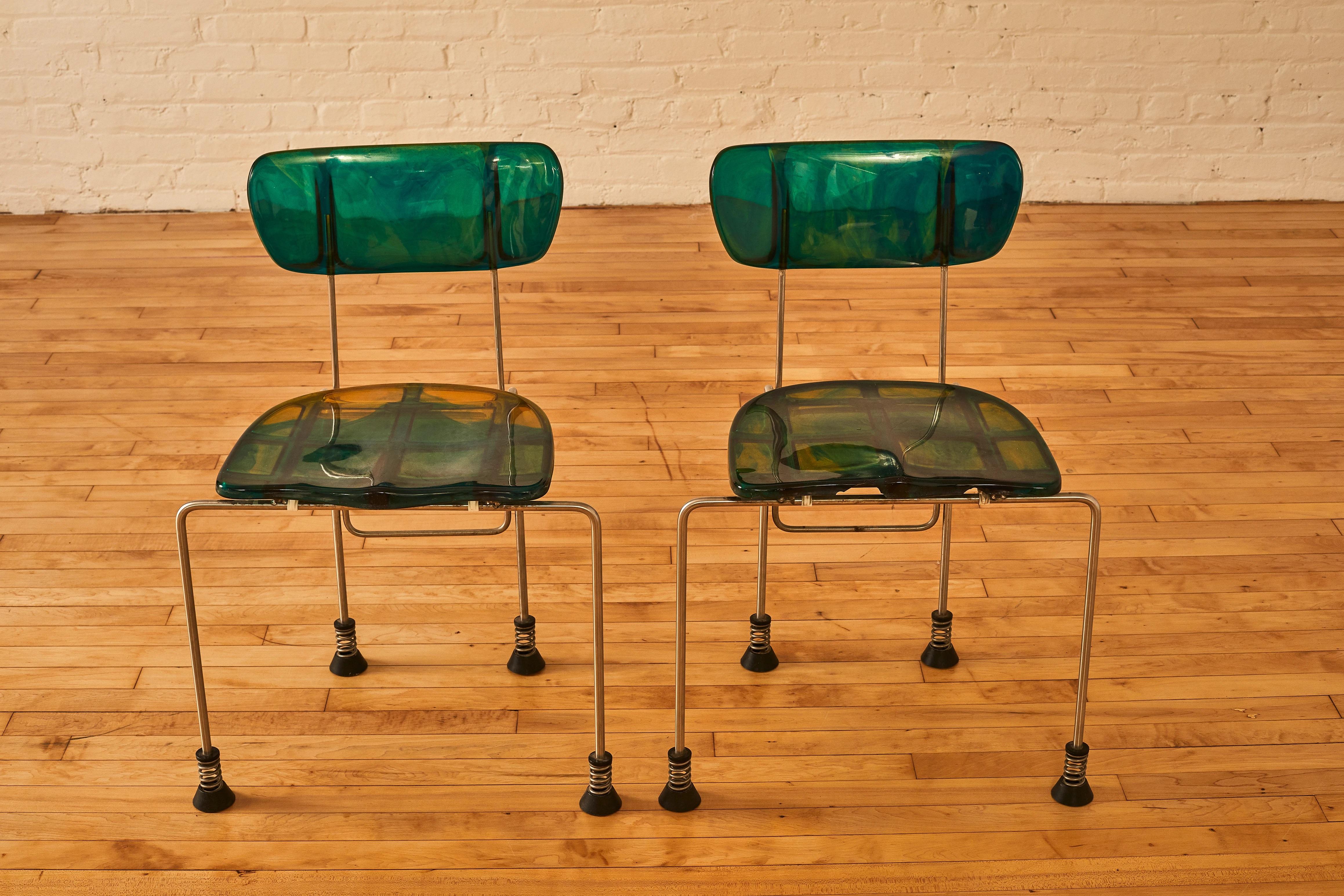 Metal Broadway Chairs by Gaetano Pesce