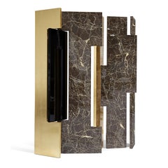 Broadway Marble Style with Gold Leaf Folding Screen
