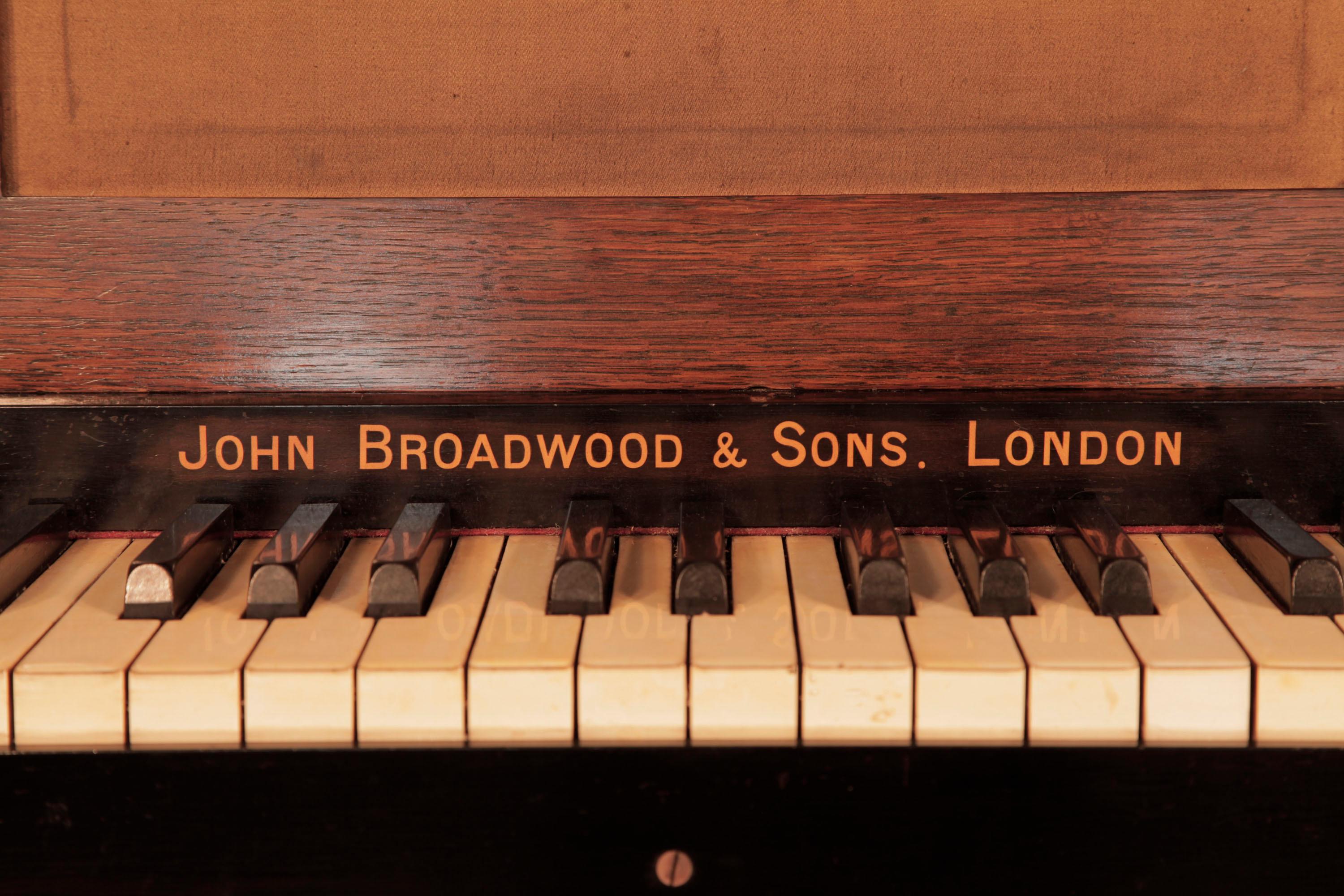 Broadwood 'Manxman' Oak Piano Arts and Crafts Designed by M. H. Baillie Scott For Sale 2