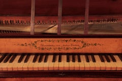 Broadwood Square Piano in Mahogany Hand-Painted Harlequin Inlay Border