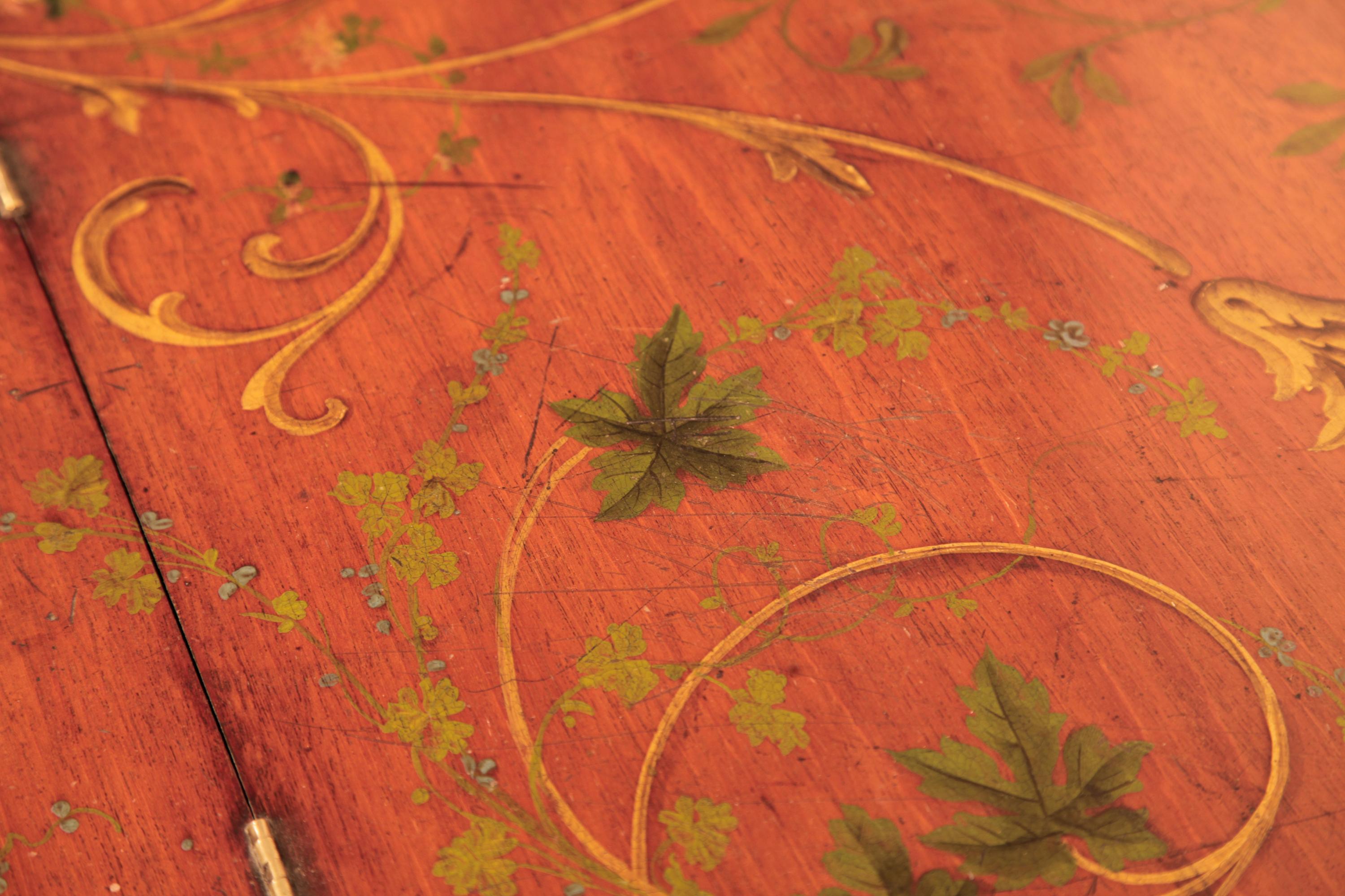 Piano carré Broadwood en acajou peint à la main bordé d'incrustations Harlequin en vente 1