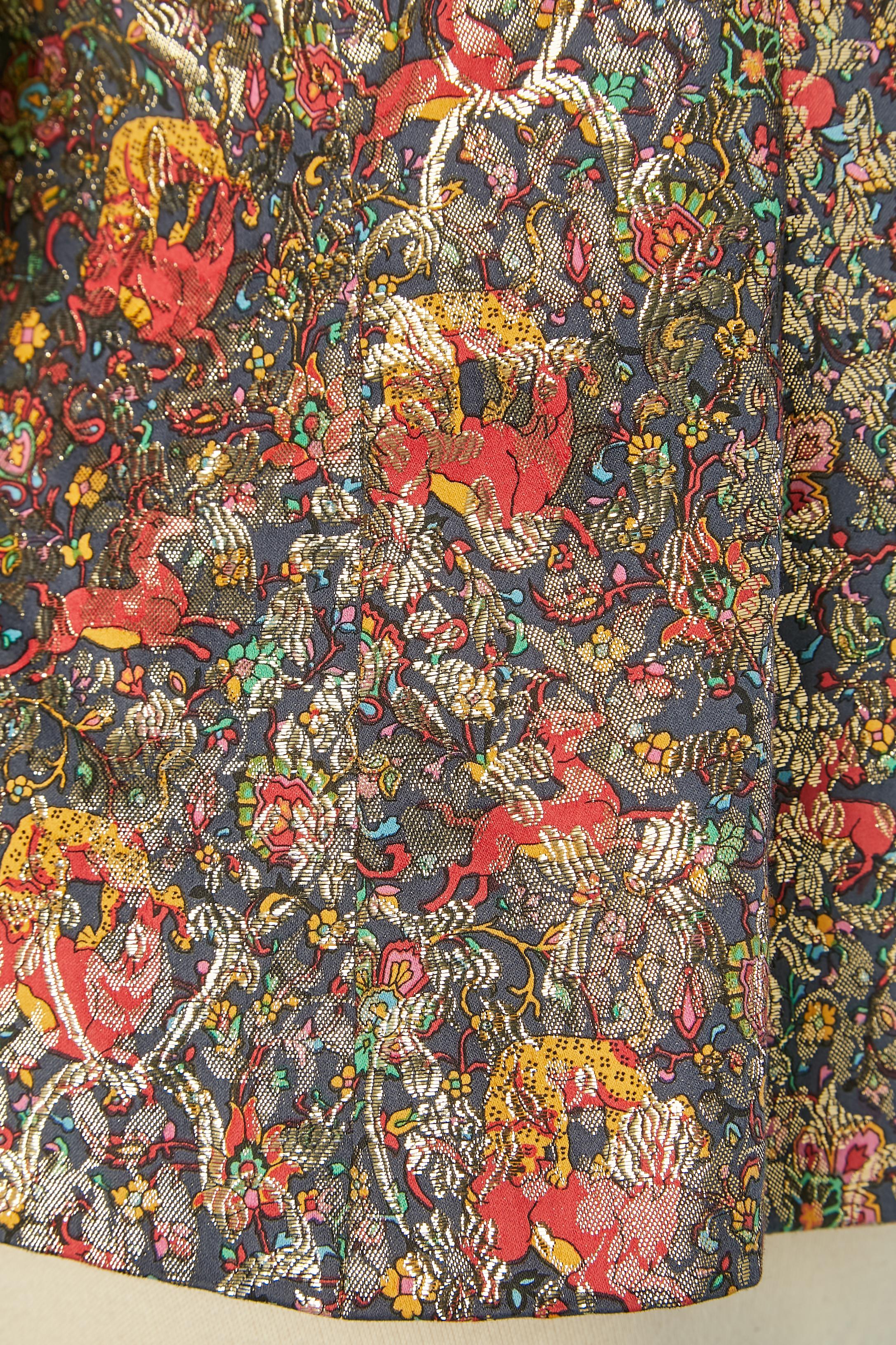 Veste du soir en brocart et lurex Yves Saint Laurent Rive Gauche Excellent état - En vente à Saint-Ouen-Sur-Seine, FR