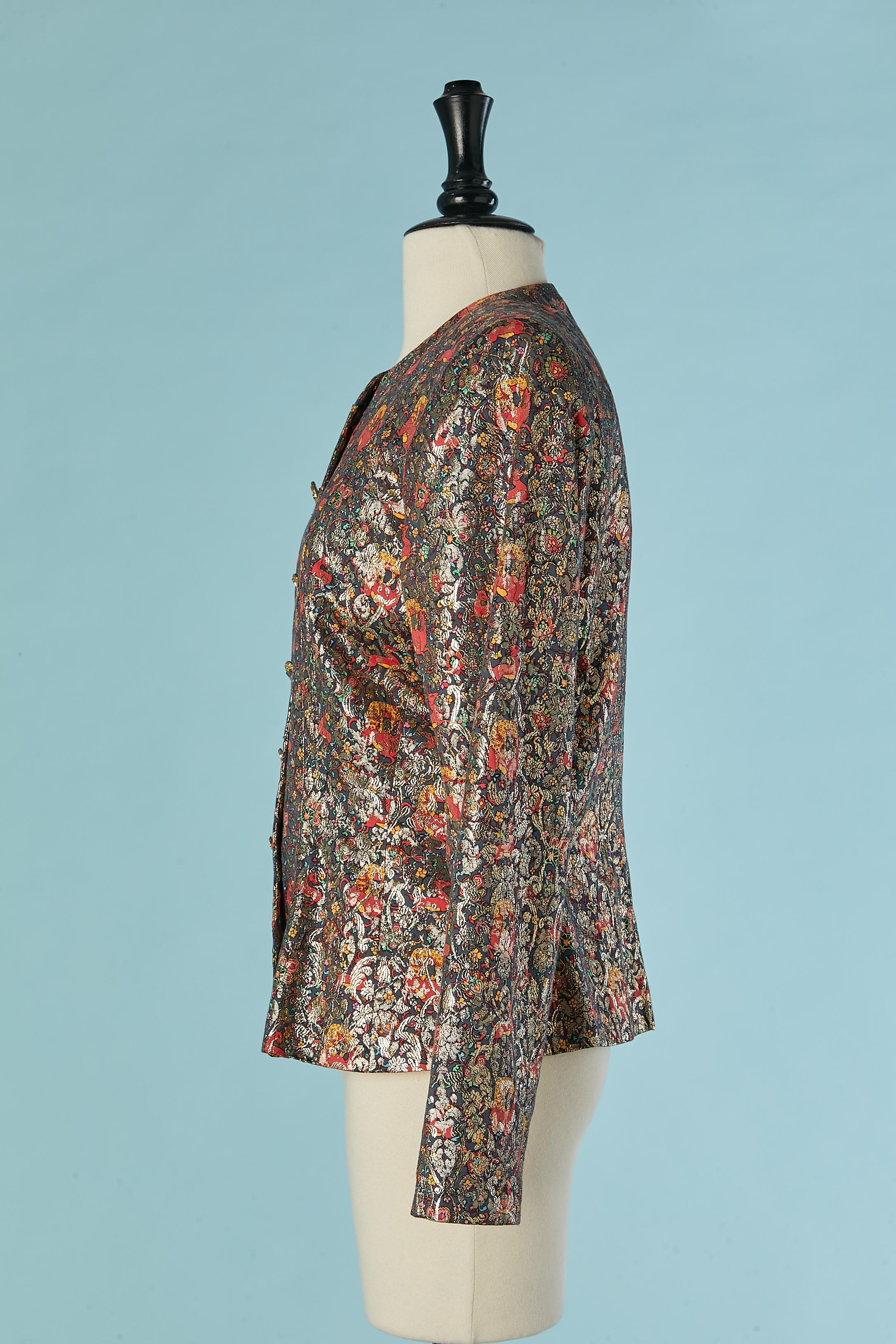 Veste du soir en brocart et lurex Yves Saint Laurent Rive Gauche Pour femmes en vente