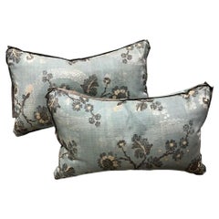 Brocade and Silver Pillows, a Pair