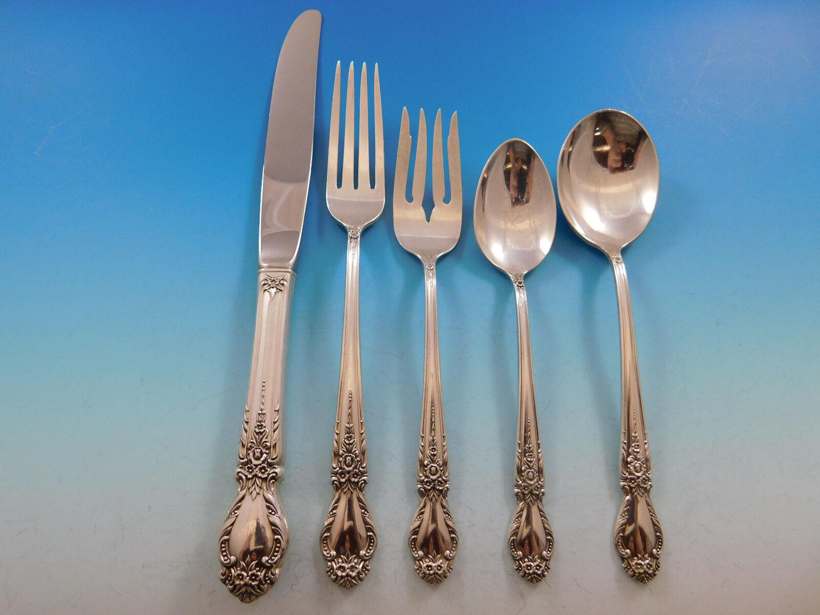 Brocado de International Sterling Juego de cubiertos de plata para 12 Servicio 65 piezas en Excelente estado para la venta en Big Bend, WI