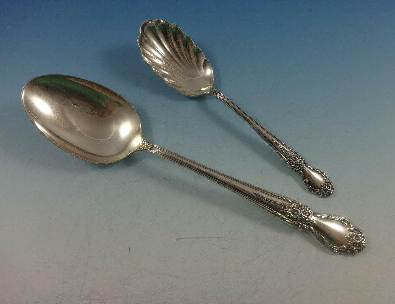 Brocade by International Sterling Silver Flatware Set For 8 Service 48 Pieces In Excellent Condition For Sale In Big Bend, WI