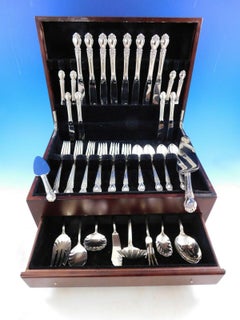 Brocade by International Sterling Silver Flatware Set for 8 Service 53 Pieces