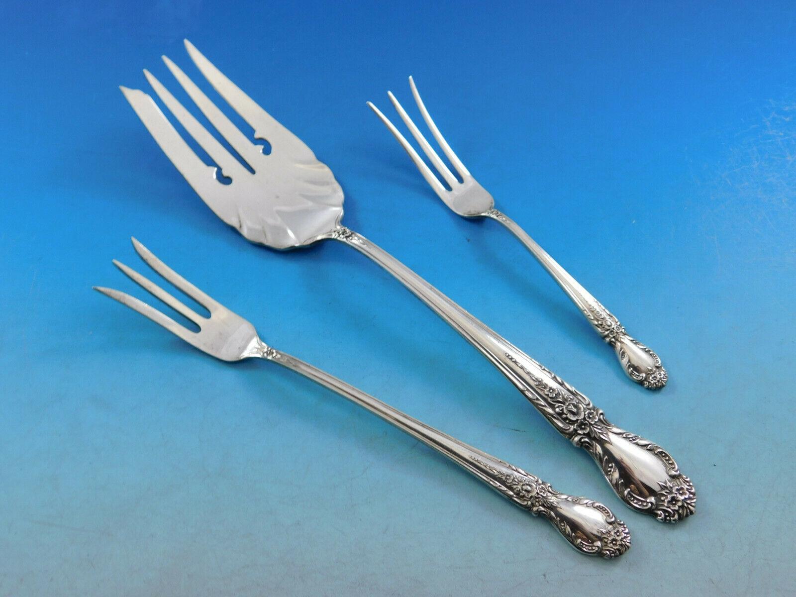 Brocade by International Sterling Silver Flatware Set for 8 Service 53 Pieces For Sale 2