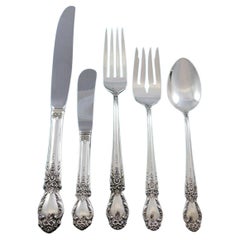 Juego de Cubiertos de Plata de Ley Brocade by International Sterling para 8 Servicio 53 Piezas