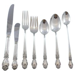 Brocade by International Sterling Silver Flatware Set for 8 Service 69 Pieces