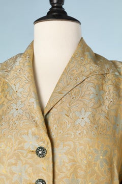 Brocade  jacket with trouser and skirt in the same fabric YSL Rive Gauche