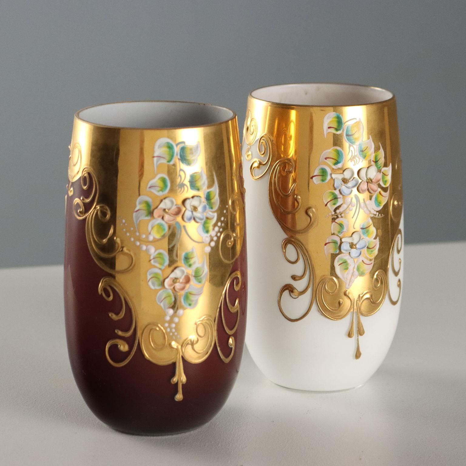 Brocca con Quattro Bicchieri in Vetro Cecoslovacchia Seconda Metà '900 im Angebot 3