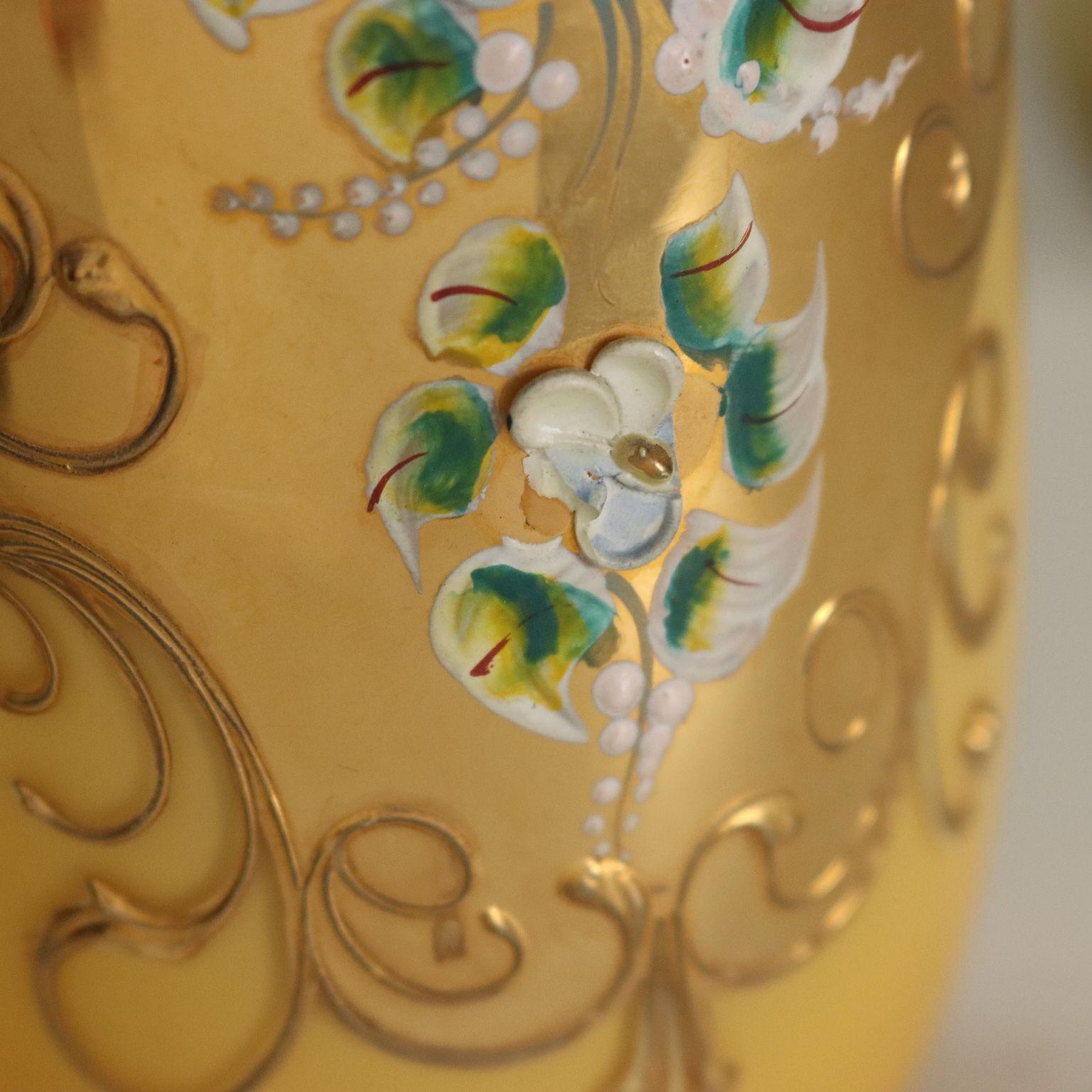 Brocca con Quattro Bicchieri in Vetro Cecoslovacchia Seconda Metà '900 im Angebot 1