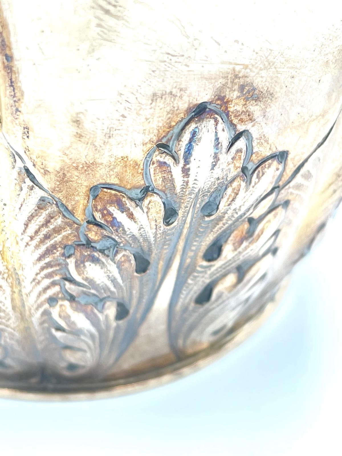 Victorian 925 sterling silver wine pitcher Jonh Tapley London 1837 For Sale 8