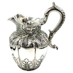 Viktorianischer Weinkrug aus 925er Sterlingsilber Jonh Tapley London 1837