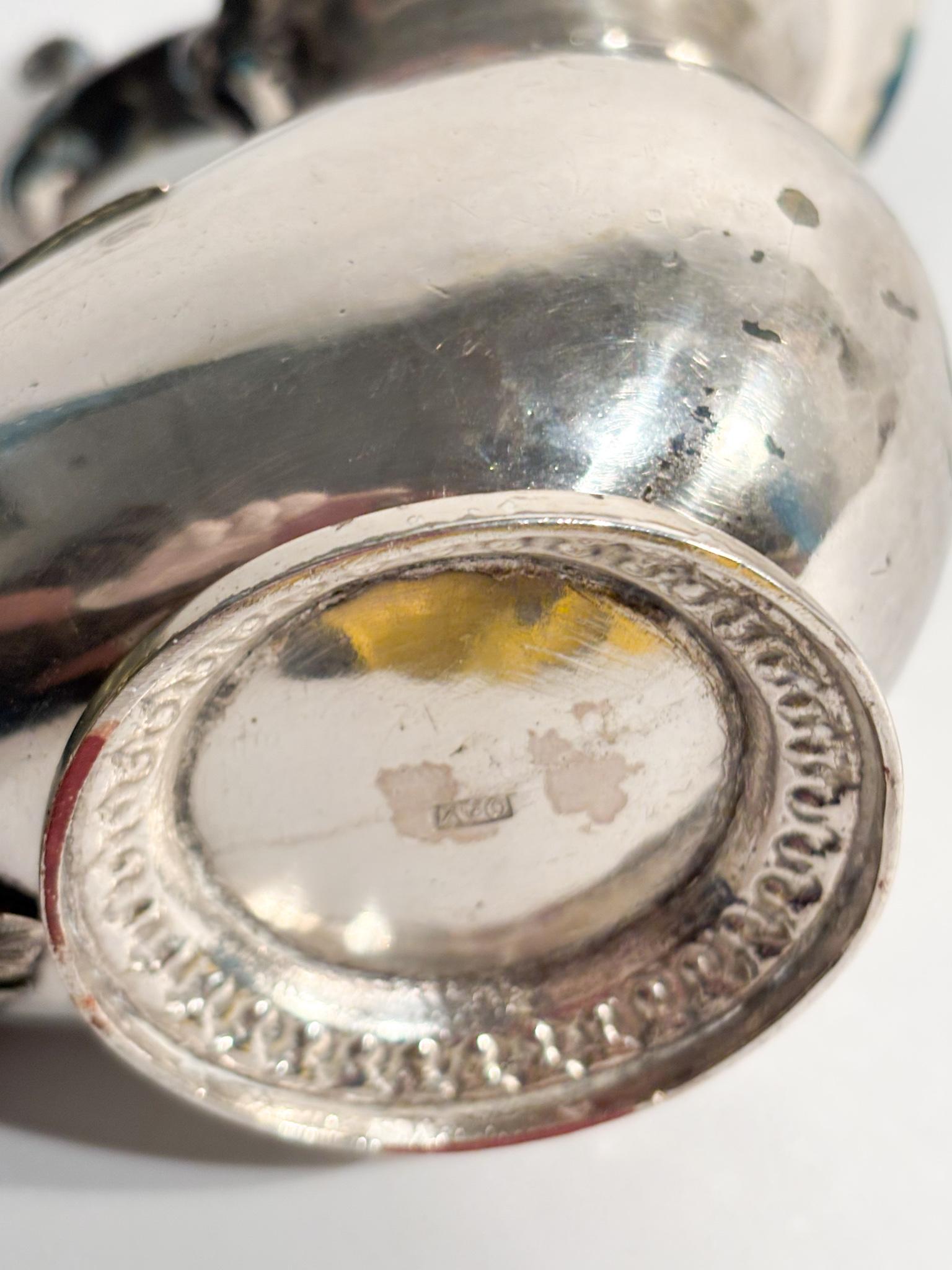 Brocca in Argento Inglese Londinese del 1834 in vendita 5