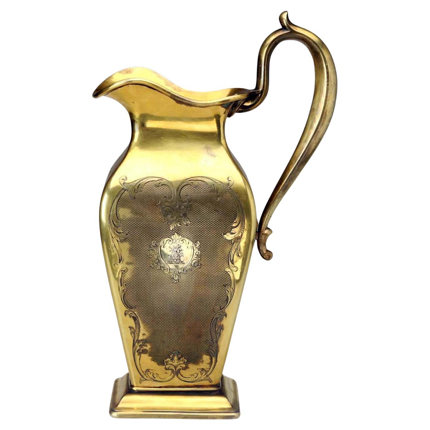 Brocca in Argento Vermeil Louis Ainé A. Aucoc Francia Seconda Metà '800