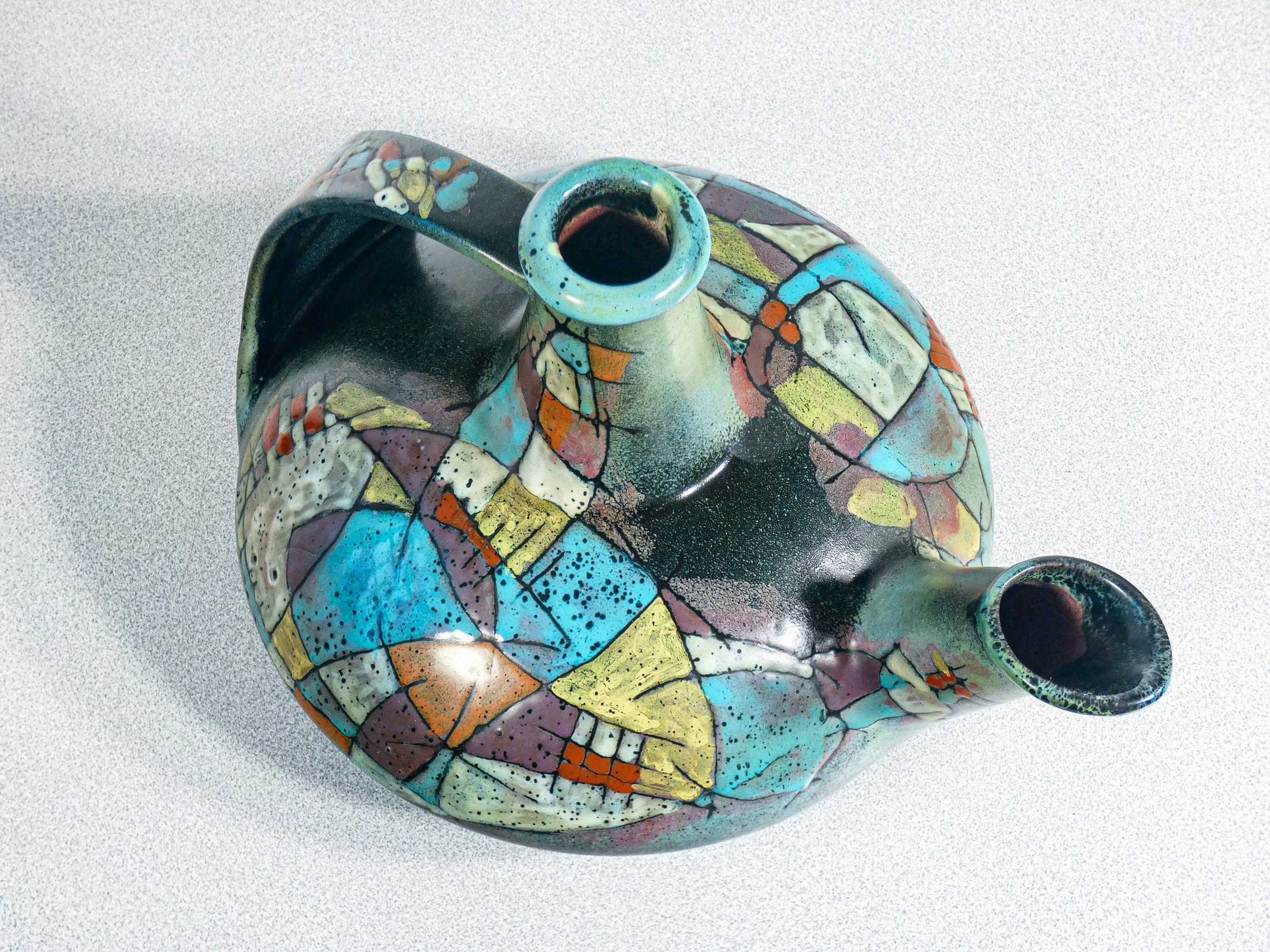 Pichet en céramique émaillée, design Nanni VALENTINI pour Bruno BARATTI. 1960s en vente 4
