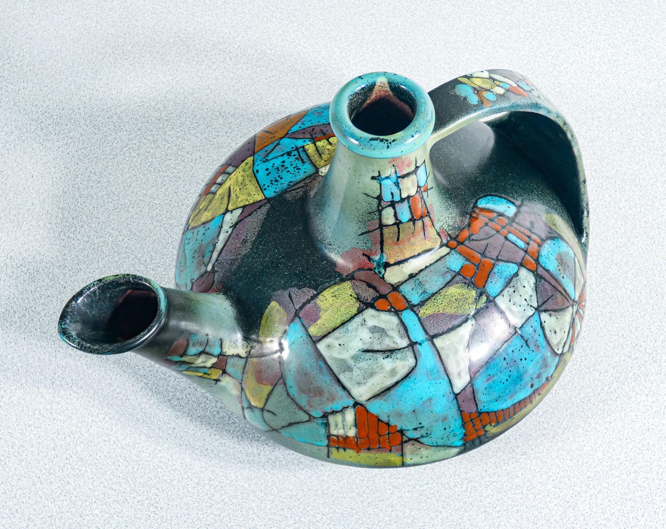 Italian Pichet en céramique émaillée, design Nanni VALENTINI pour Bruno BARATTI. 1960s en vente