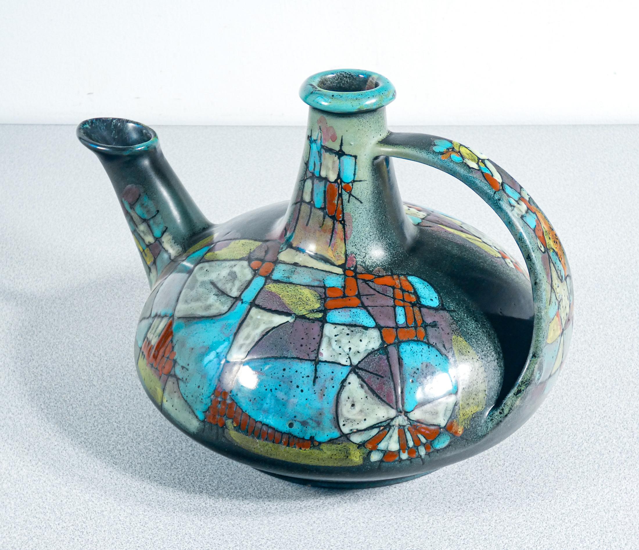 Céramique Pichet en céramique émaillée, design Nanni VALENTINI pour Bruno BARATTI. 1960s en vente