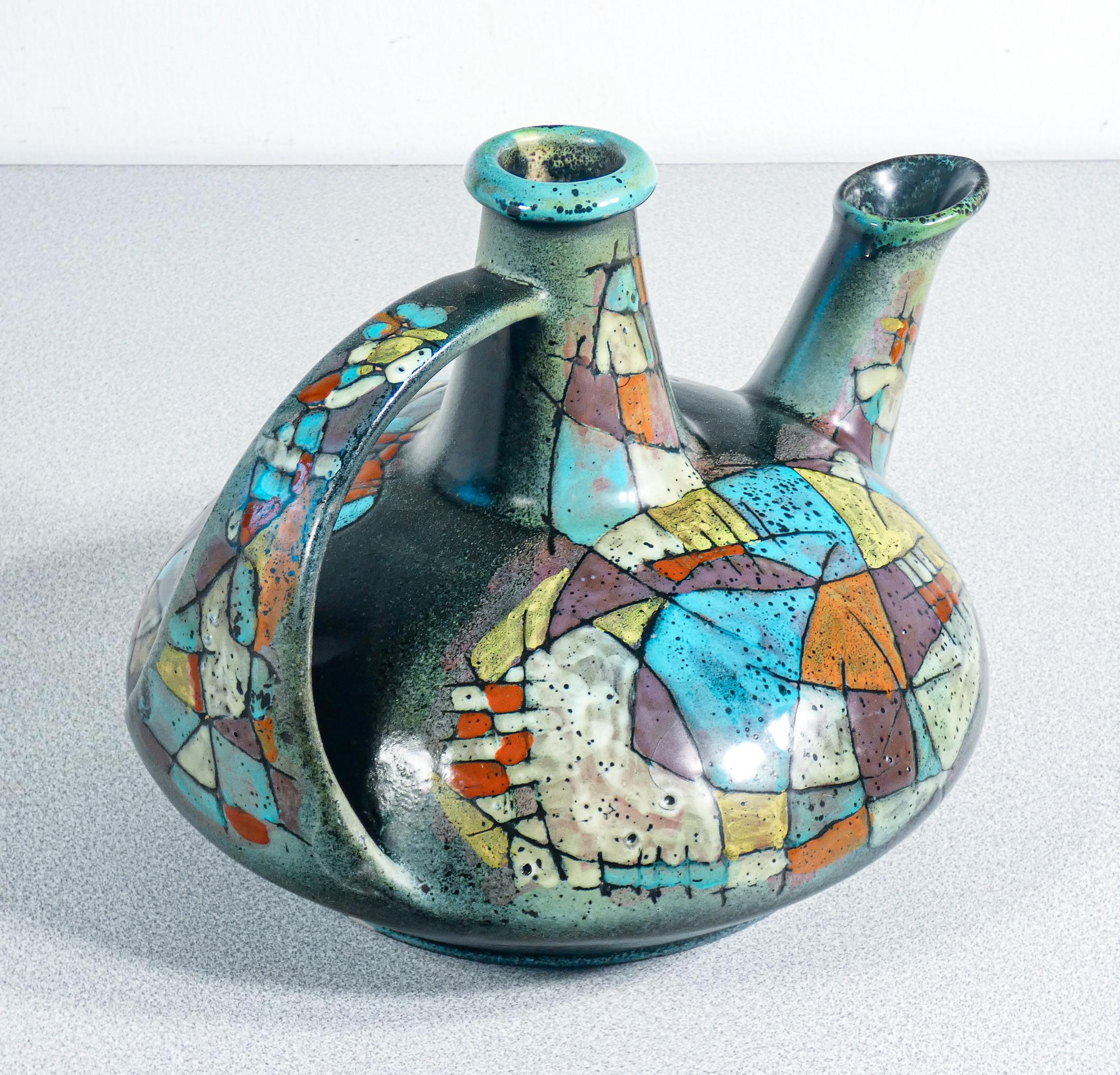Pichet en céramique émaillée, design Nanni VALENTINI pour Bruno BARATTI. 1960s en vente 1