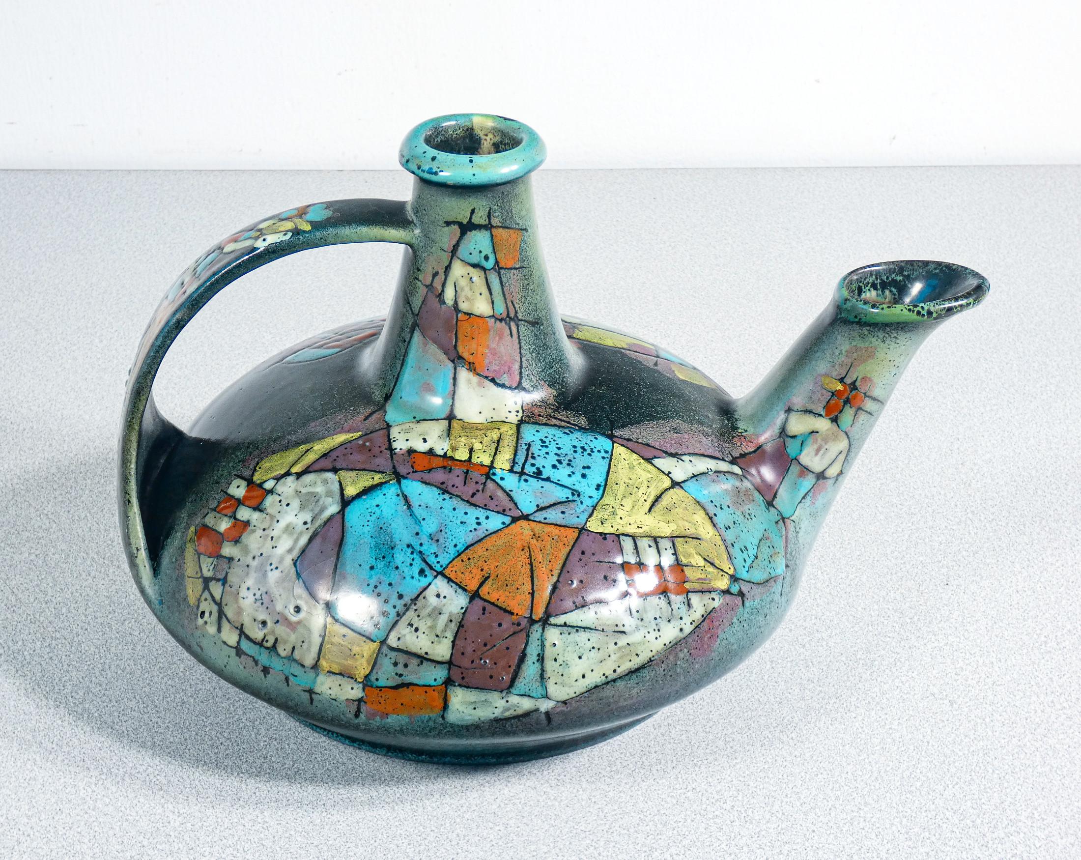 Pichet en céramique émaillée, design Nanni VALENTINI pour Bruno BARATTI. 1960s en vente 2
