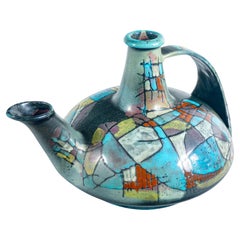 Glazed ceramic pitcher, design Nanni VALENTINI for Bruno BARATTI. Anni 60