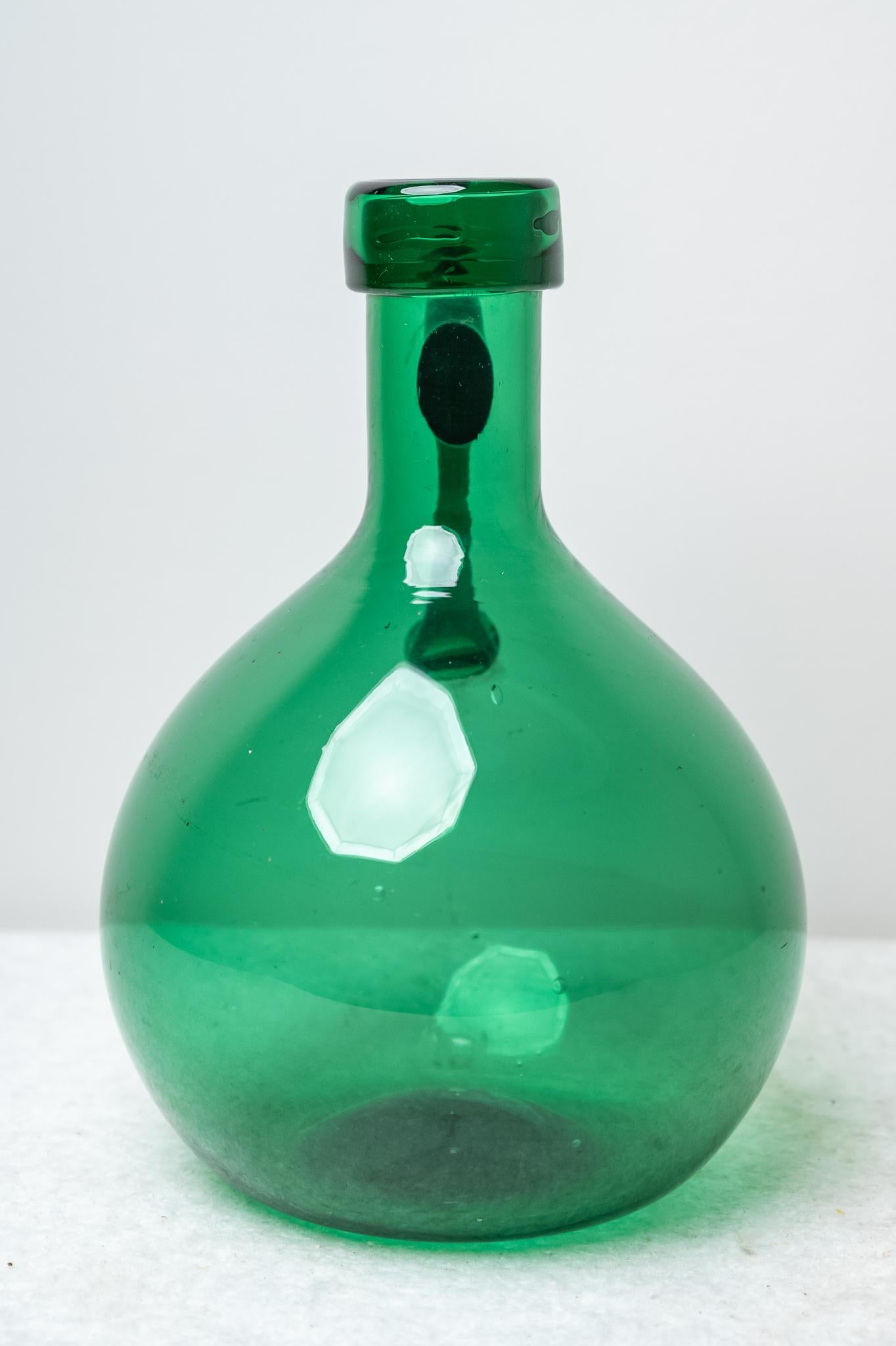 Italian Brocca in vetro verde, Anni '50 in vendita