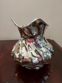 Handmade Torchon jug in 800 Silver, Italy, 1980s