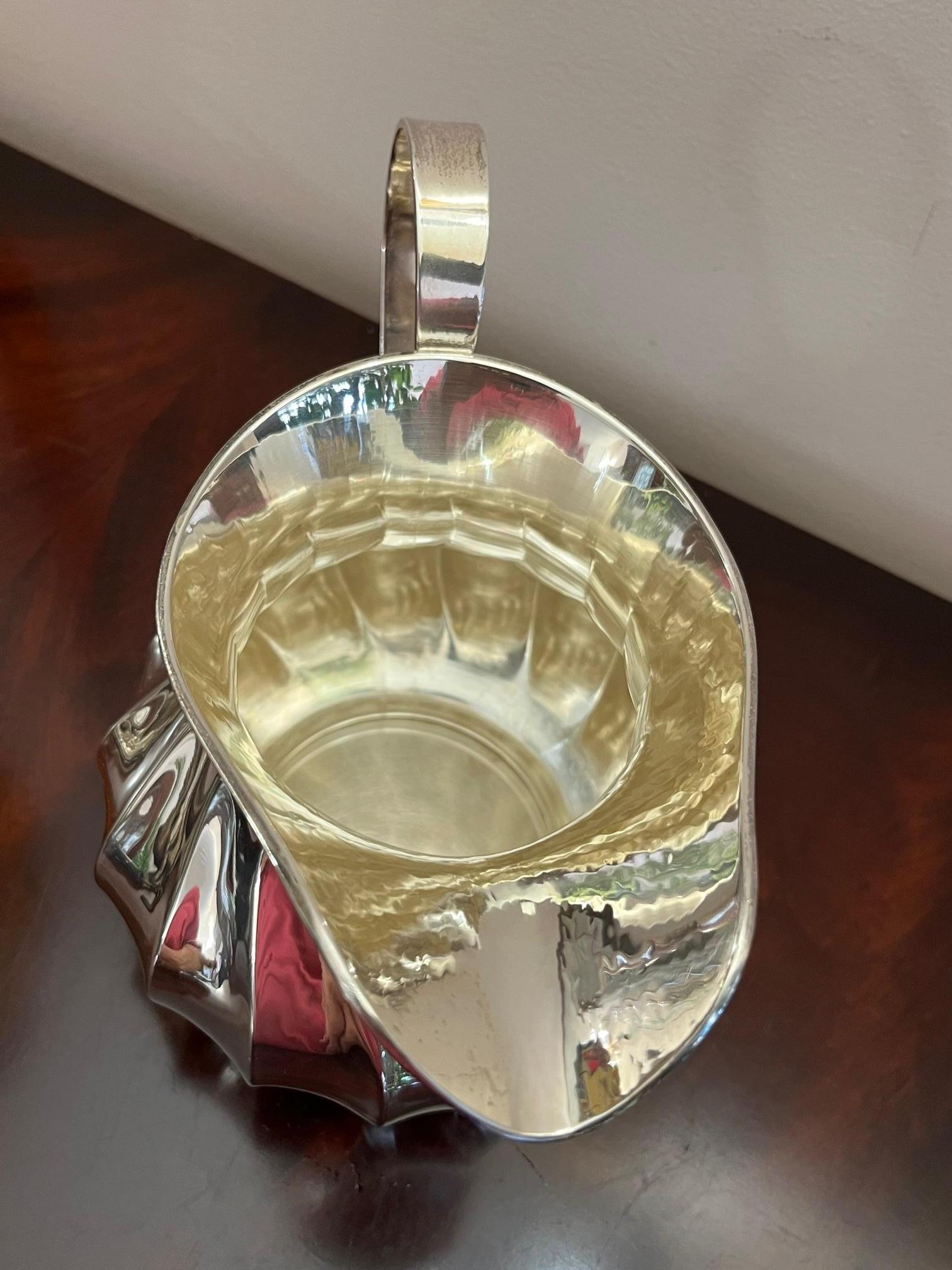 Handgefertigter Torchon-Krug aus 800er Silber, Italien, 1980er Jahre im Angebot 1