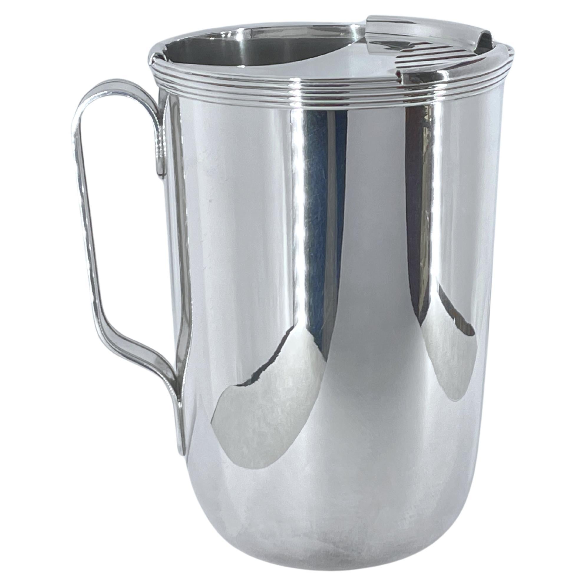 Silver cocktail bartender mixing pitcher