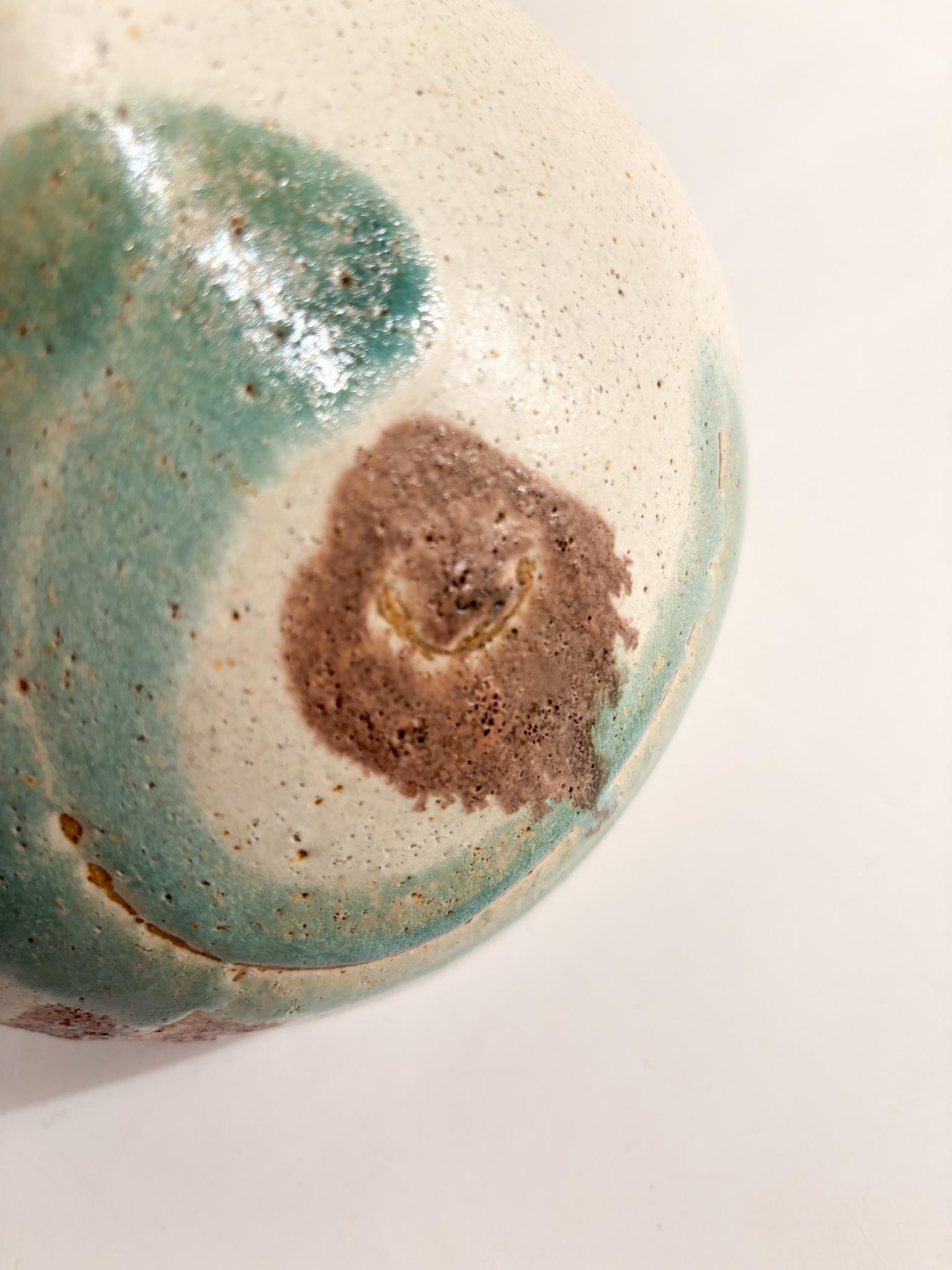 Brocca Vaso in Ceramica Dipinta di Bruno Gambone Anni 70 in vendita 7