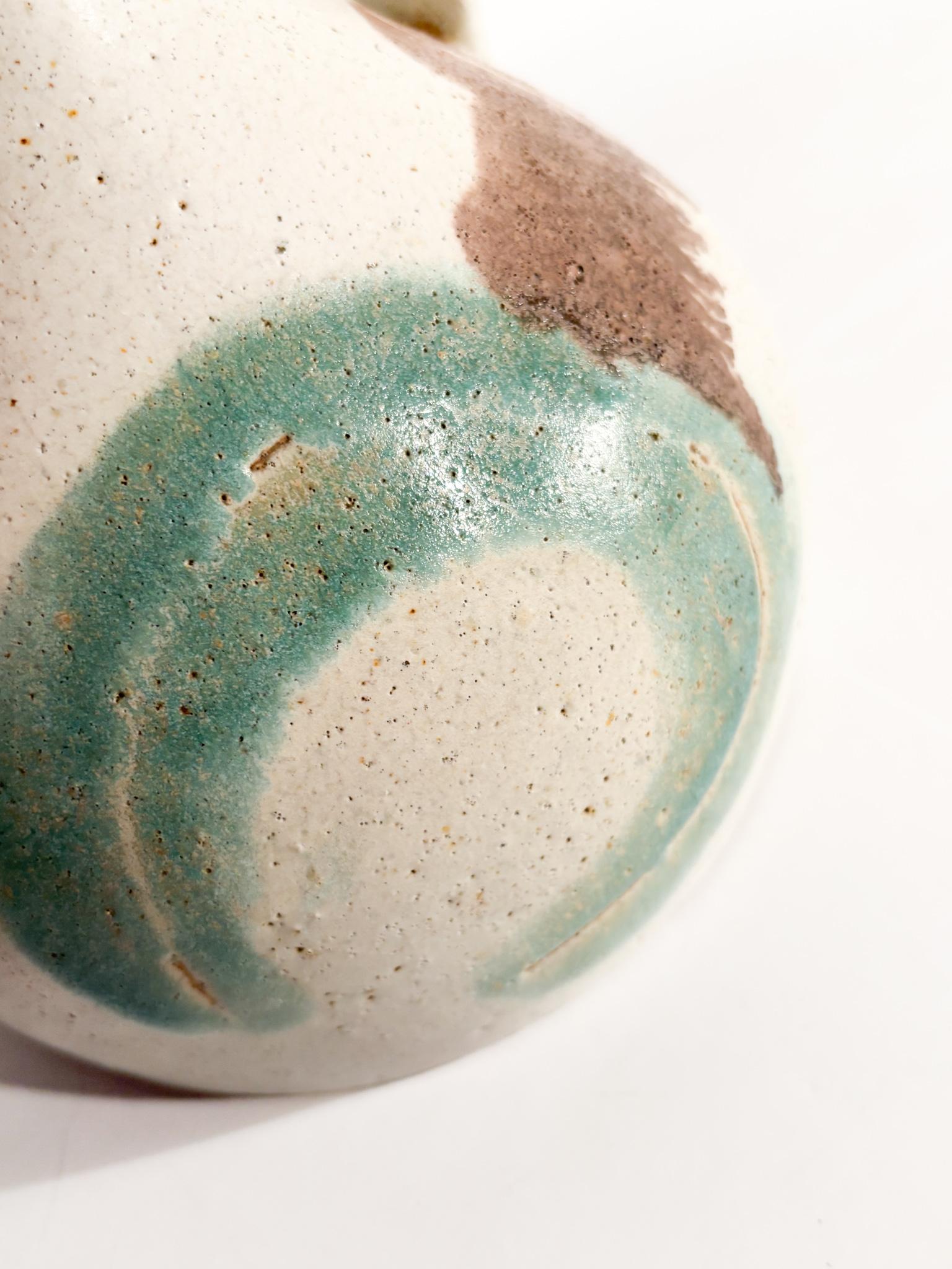Brocca Vaso in Ceramica Dipinta di Bruno Gambone Anni 70 in vendita 8