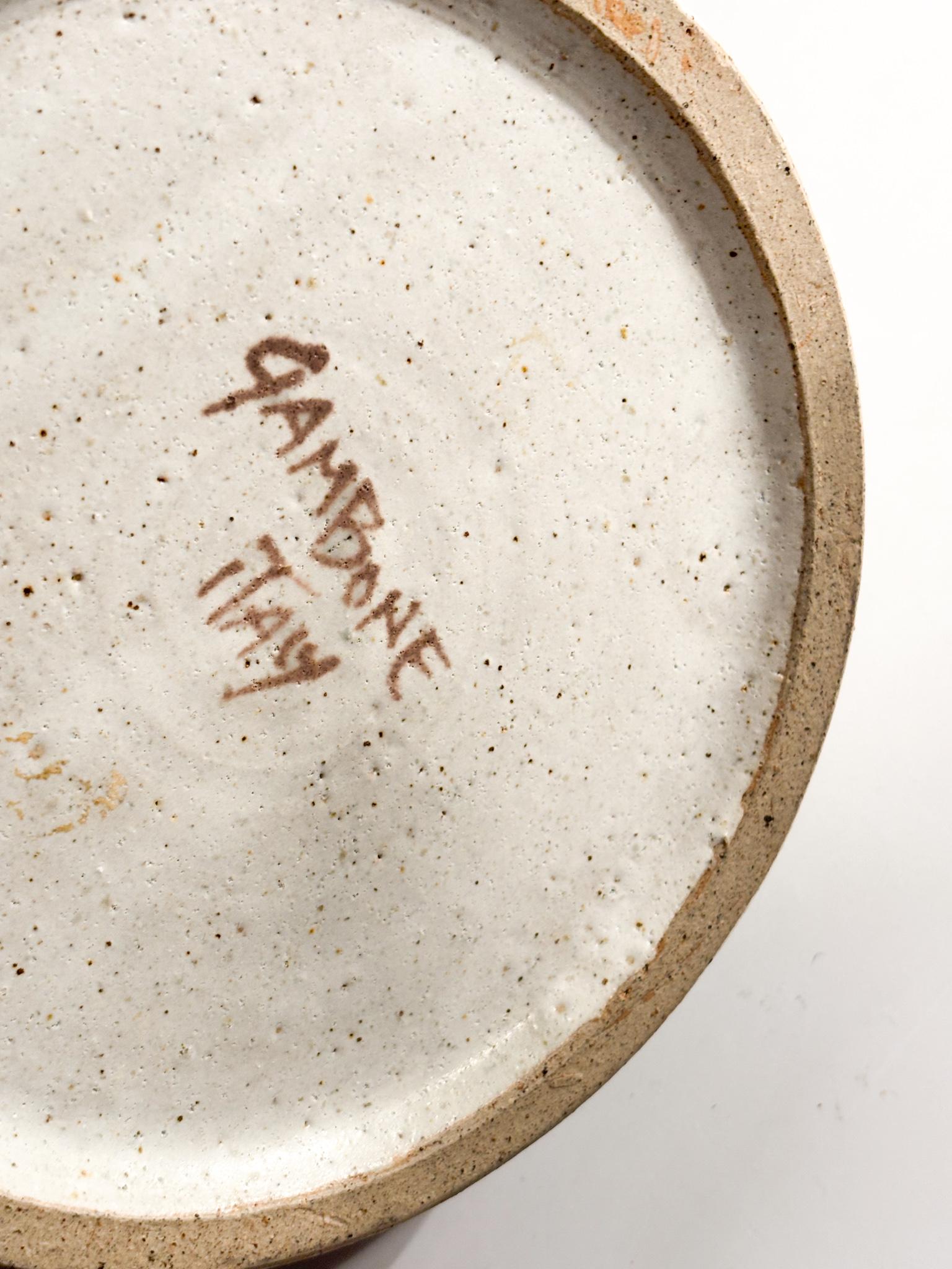Brocca Vaso in Ceramica Dipinta di Bruno Gambone Anni 70 in vendita 10