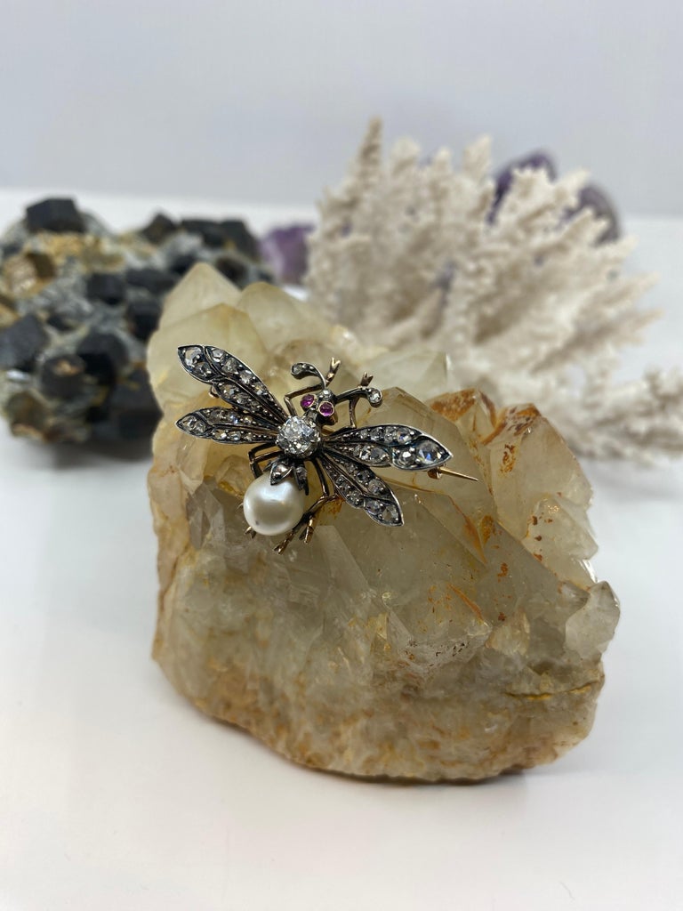 Broche Abeille Cristaux Passion main image 0