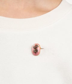 Broche ancienne en or émaillé