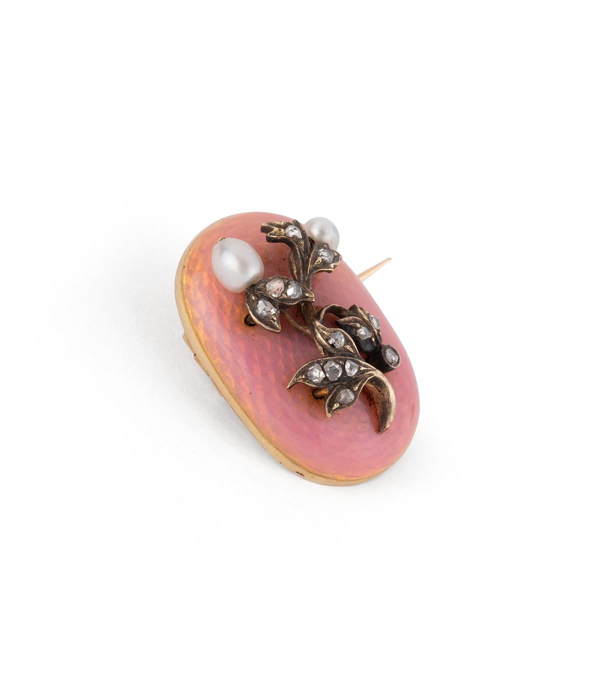 da uomo o donna Broche ancienne en or émaillé in vendita