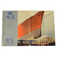 Brochure NGI Navigazione Generale Italia del 1931 e storia del Transaltaico REX