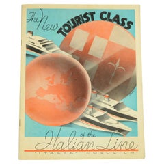 Advertising brochure of the cruises of the shipping company Italian Line