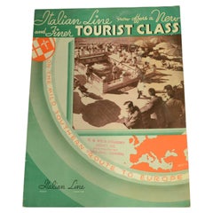 Brochure pubblicitaria delle crociere in classe turistica compagnia ITALIAN Line
