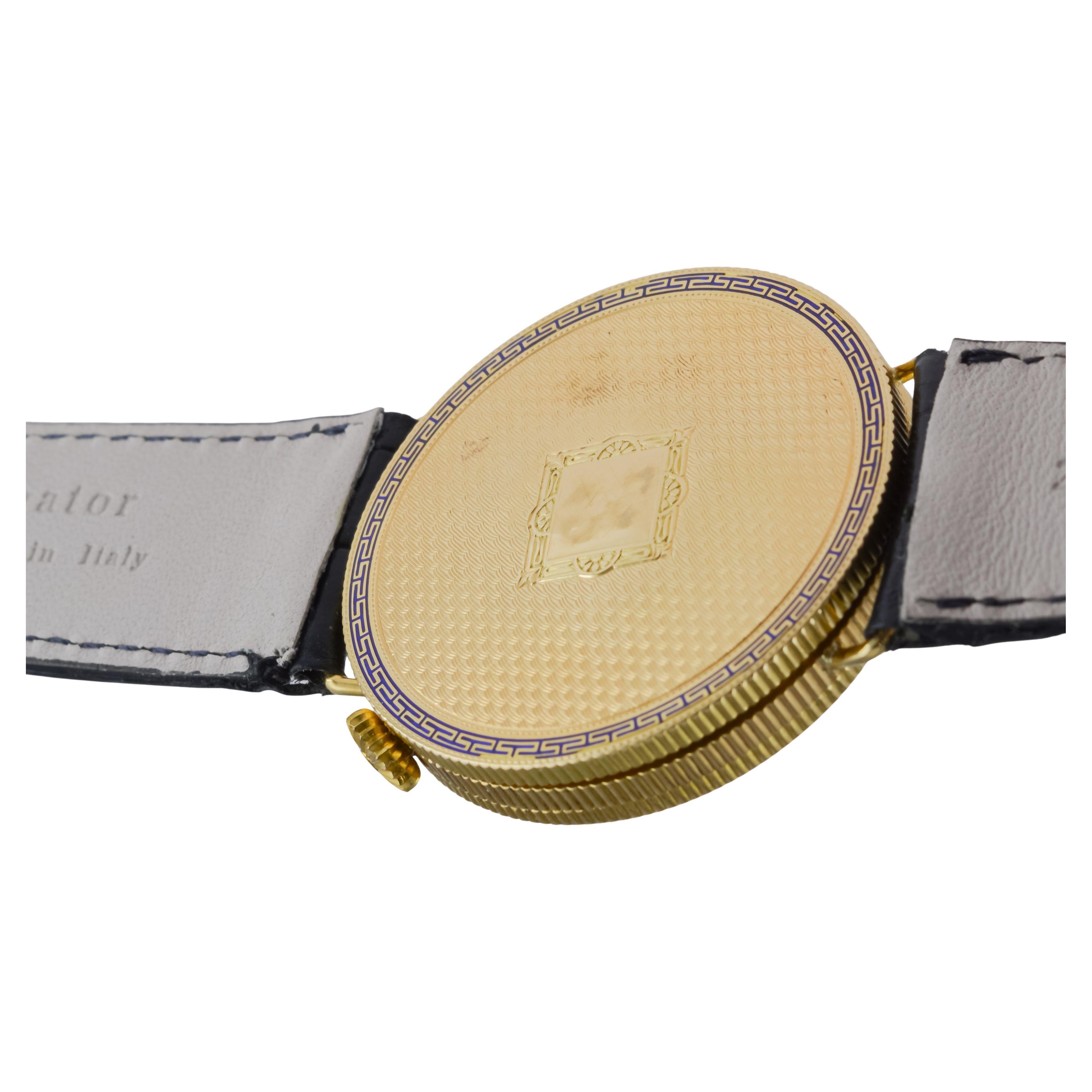 Brock & Co 18Kt Solid Gold Pocket Wrist Watch 1920's For Sale 11