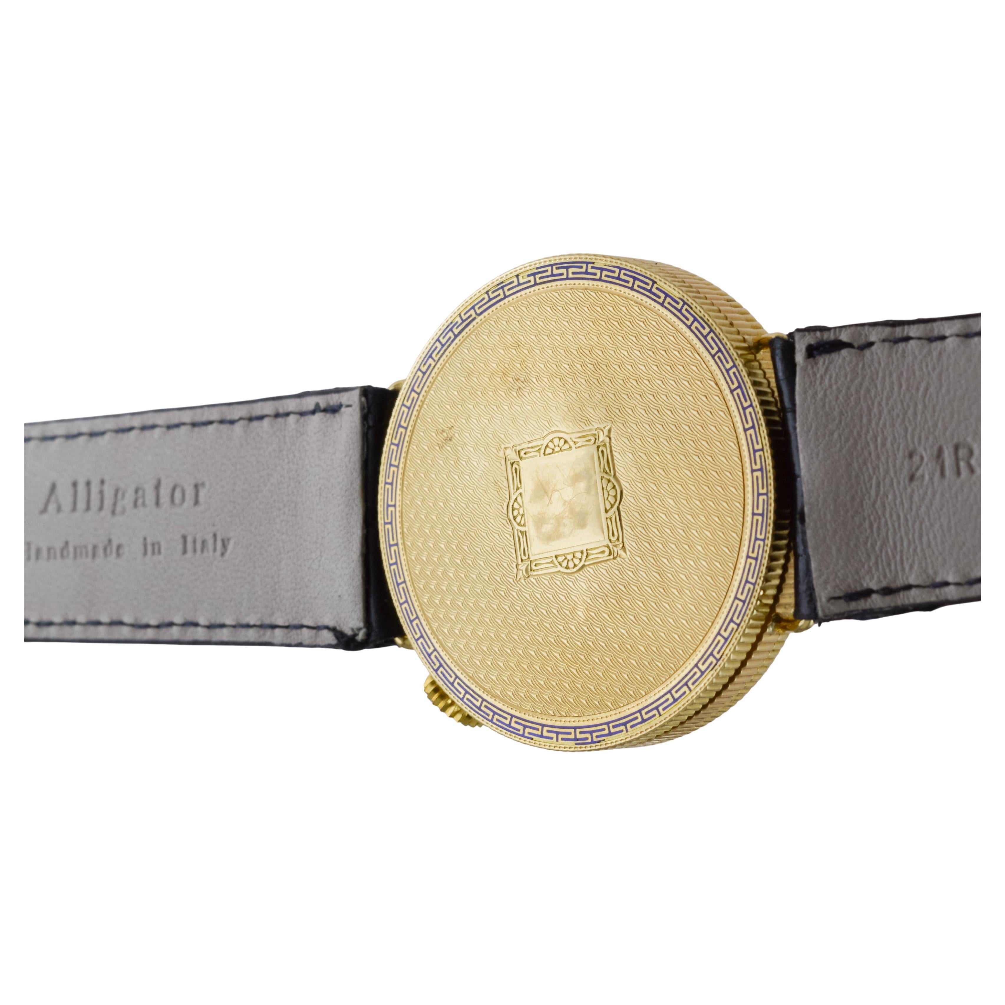 Brock & Co 18Kt Solid Gold Pocket Wrist Watch 1920's For Sale 12