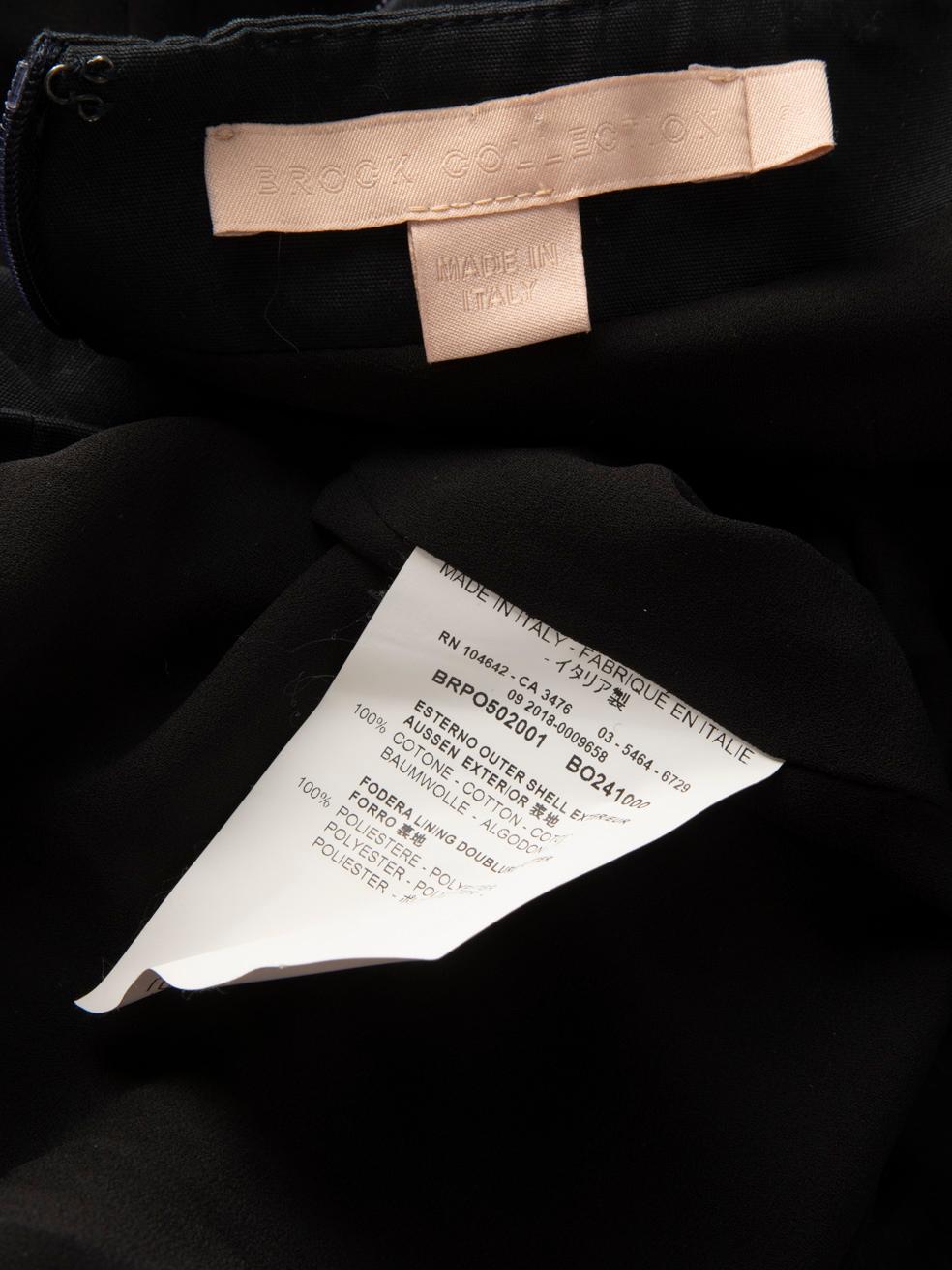 Brock Collection Black Square Neck Midi Slit Dress Size XS For Sale 2