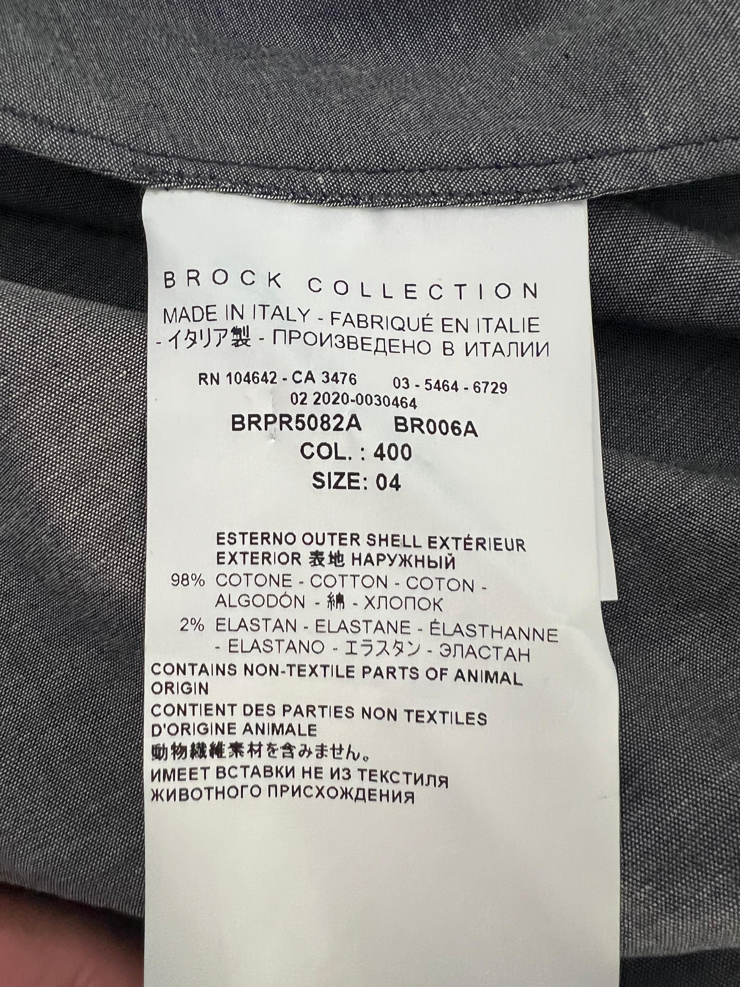 Brock Collection Blue Cotton Mini Dress, Size 4 For Sale 4