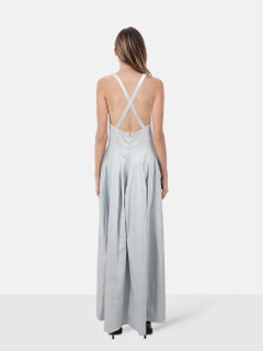 Brock Collection Blue Flared Maxi Dress Size XS