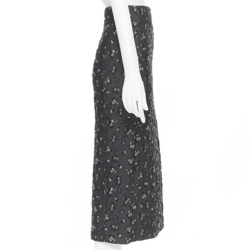 De las mujeres BROCK COLLECTION falda lápiz gris floral con pinzas en la parte delantera Us0 XS en venta