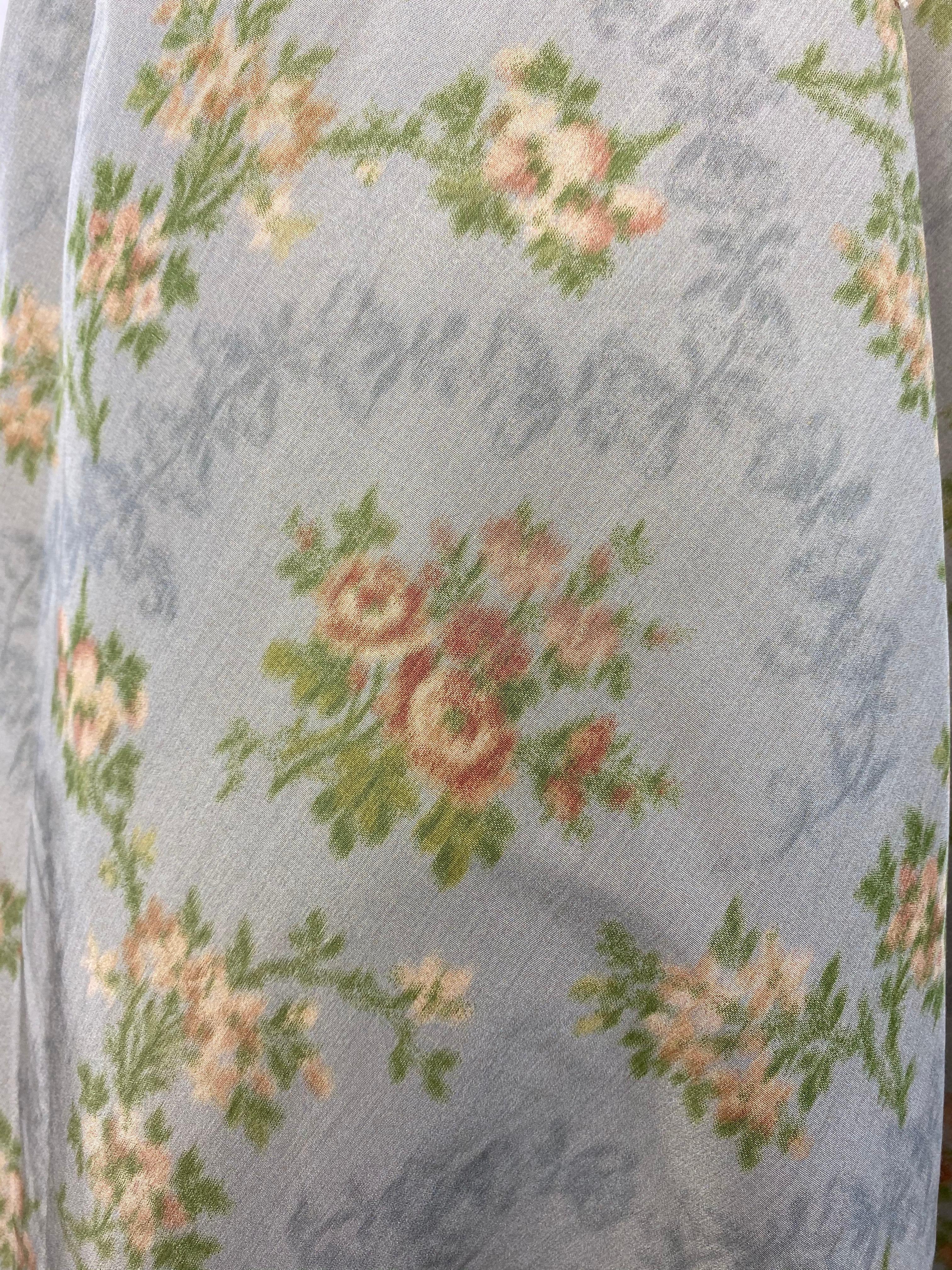 Brock Collection Grey Floral Slip Maxi Dress Size 2  3